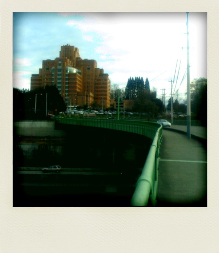 A ghostly Polaroid-style view of the Jose Rizal bridge and Amazon/Pac Med. Photo by wakx uy.