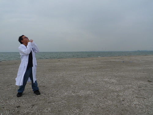 Me, dressed up as a doctor, shouting to the sky