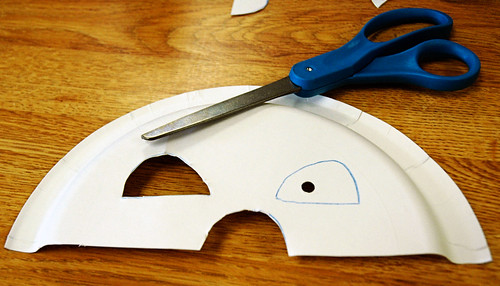 3 cut out eye and nose holes