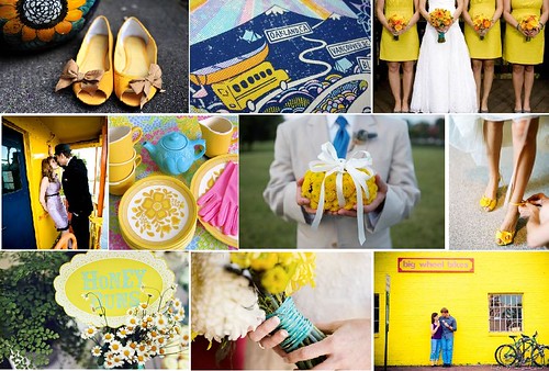 turquoise and yellow wedding themes