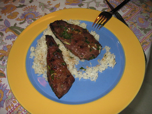 grilled beef heart