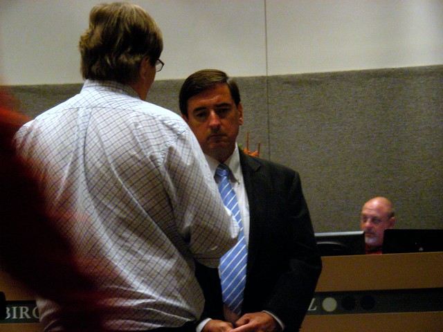 Mayor Dan Sullivan; Assembly Mike Gutierrez in background