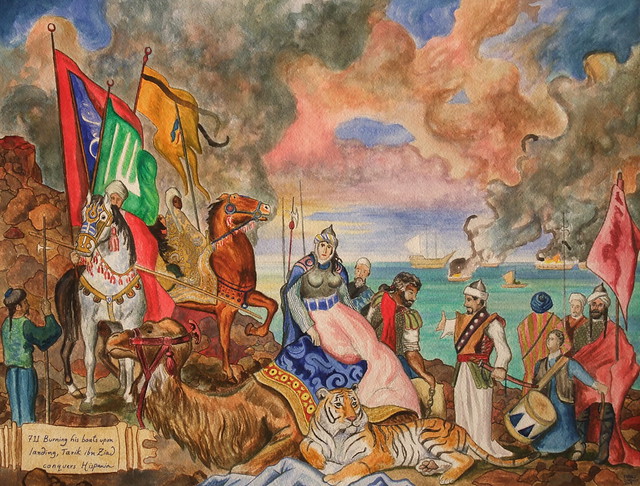 Moorish Invasion Watercolour by Fareed Suheimat