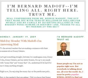 Faux Bernie Madoff Website