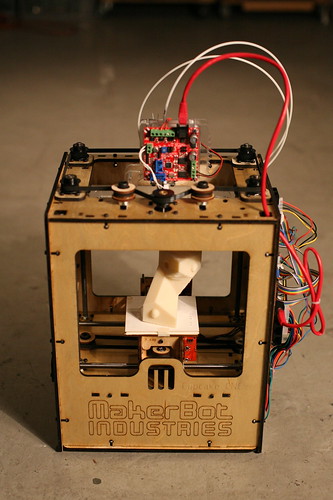 A Makerbot 3D printer. From Bre Pettis on Flickr.