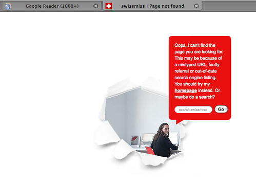Swissmiss error page