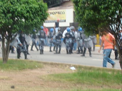 represión en la UNAH 5 de Agosto por Protesta