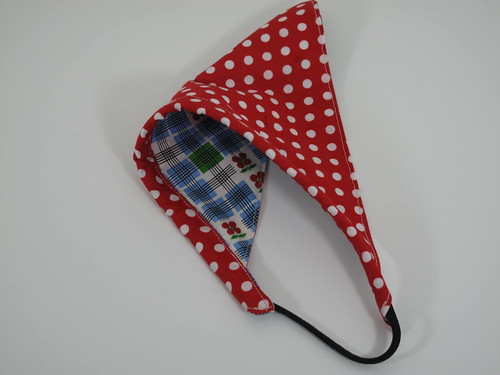 head scarf patterns. head scarf (headband) red side