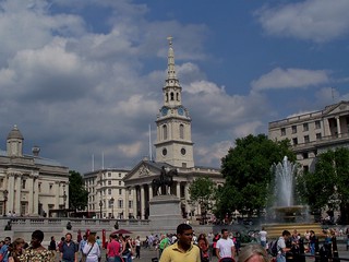 Trafalgar Square, London, England - August 2009