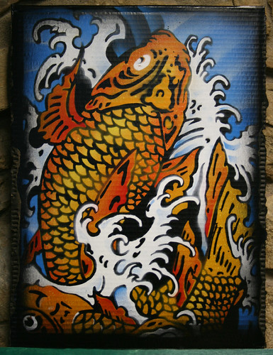 koi Just a test spray for some new stencils I am working on
