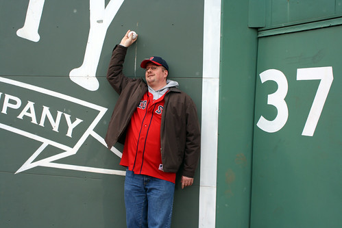 Iain 'fields' in front of the Green Monster by you.