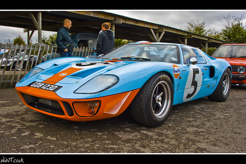 Ford GT 40 Gulf Livery No 5 Low Close Front Quarter Shot