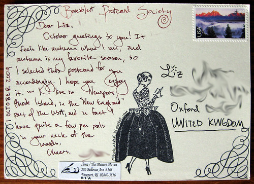 Benevolent Postcard Society: Sent October