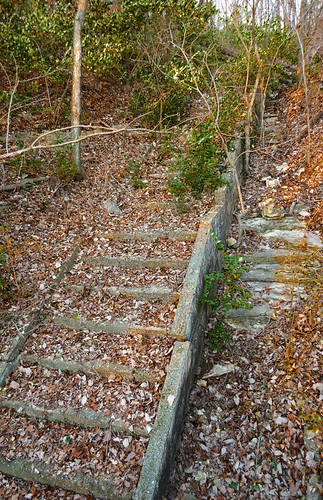 Castlewood State Park, in Saint Louis County, Missouri, USA - abandoned stairway