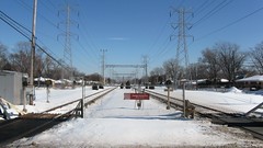 Wintertime on the CTA Skokie Swift rapid transit line. Skokie Illinois. Friday, January 30th, 2009.