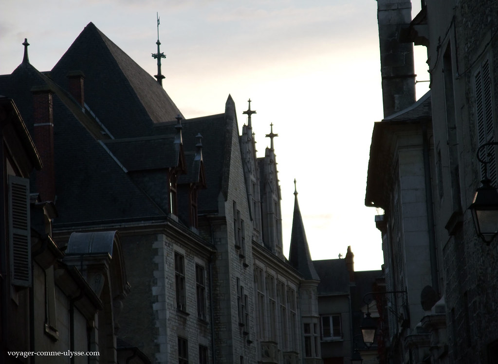 é préciso levantar um pouco a cabeça para se apreciar os magníficos telhados de Bourges