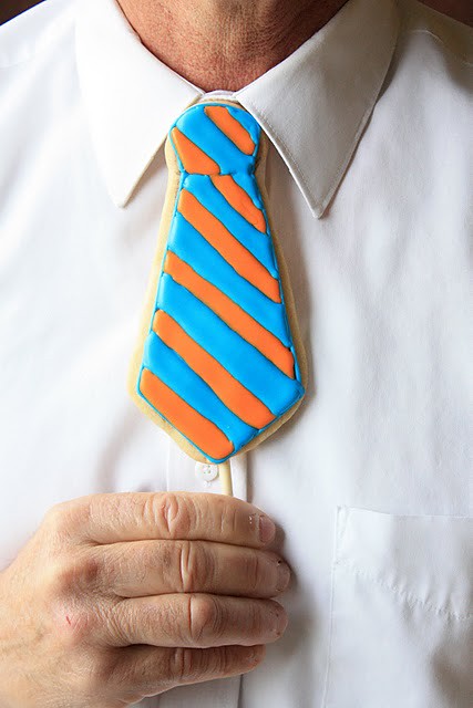 Neck Tie Cookies on a Stick