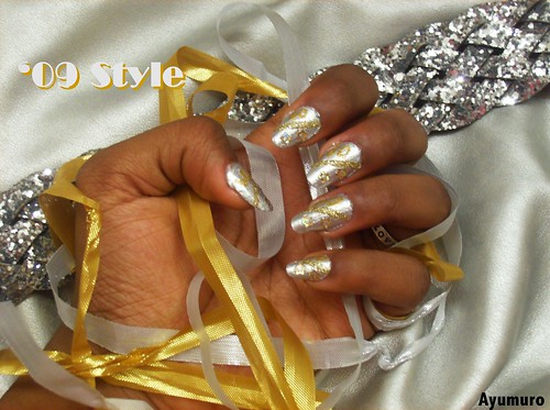 nail Nail designs with glittery gold polish brush and new glittery gold stars. Very cool nail art design. nail art designs gallery