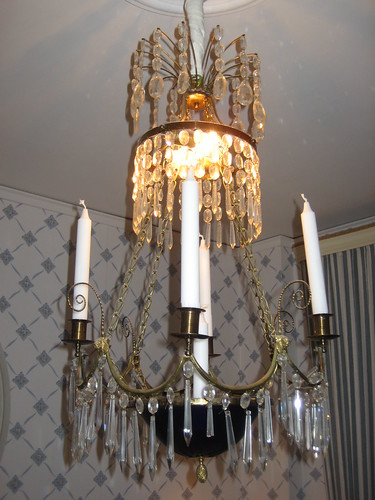 Cut-glass chandelier