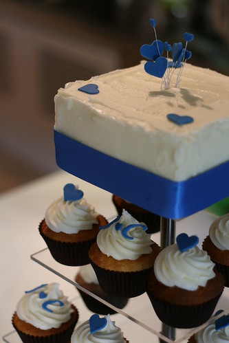 Blue And White Wedding Cupcakes. Blue and white wedding