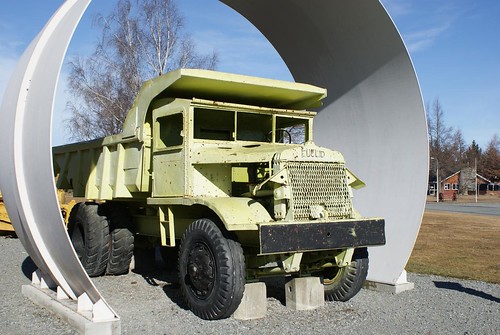 Euclid Dump Truck Parked in one of the penstocks used to run water to the