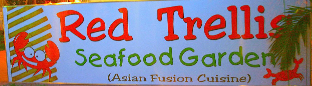 The Red Trellis Seafood Garden Sign
