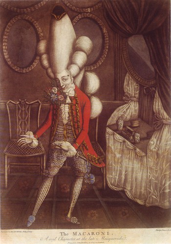 Philip Dawe, 1773, The Macaroni, A real Character at the Late Masquerade