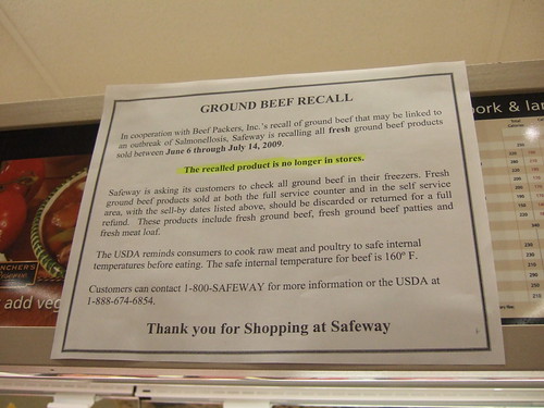 Ground Beef Recall Notice