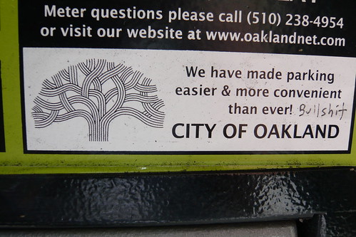 Funny Oakland Graffiti on Parking Machine