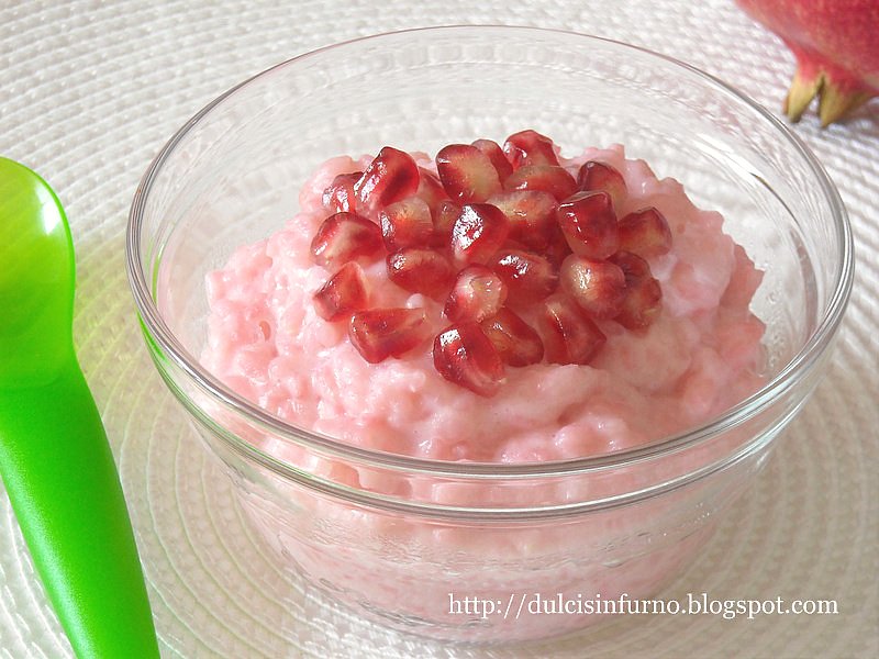 Risolatte alla Melagrana-Rice Pudding with Pomegranate