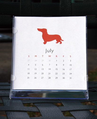2010 Dog Silhouette Calendar
