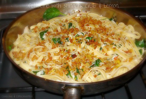 Fettucine with Spinach, Crab & Lemon 4