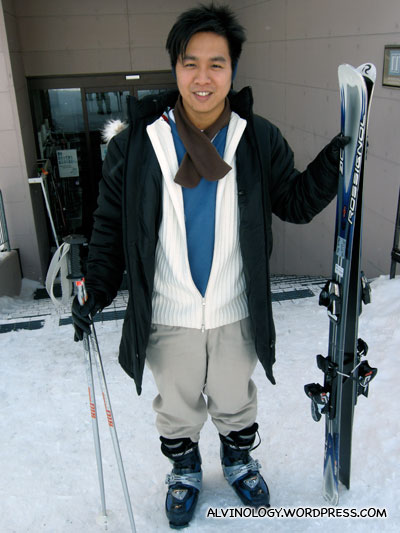 Mark, visibly excited about skiing