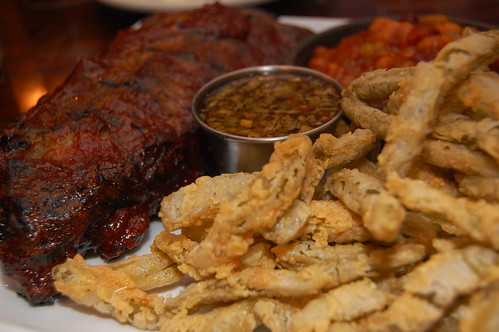 Ribs, Baked Beans and Cactus Fries