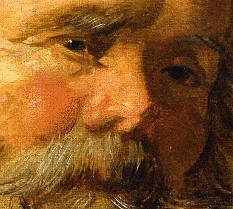 Frans Hals (Flemish, 1580-1666) St. Mark. Oil on canvas. 27 by 20 3/4 in. (68.5 by 52.5 cm). Colnaghi Gallery, Munich. (Detail)