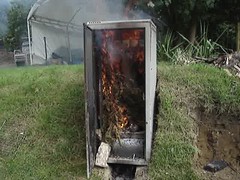 Server Tower turned meat smoker