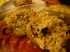 North African Stuffed Purple Peppers