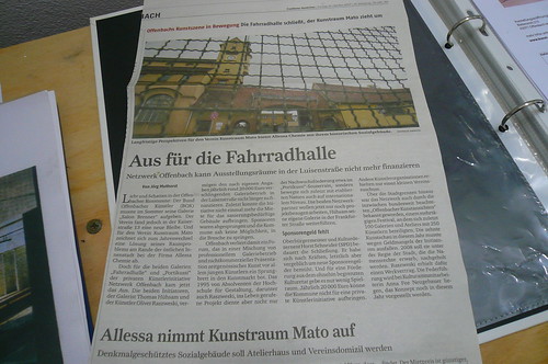 FR Artikel zum Ende der Fahrradhalle Offenbach 2007