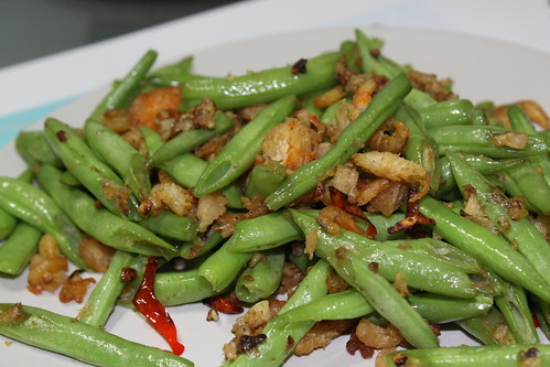 French beans with Dried shrimp 