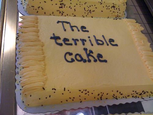 The Terrible (lettering on a) Cake