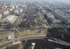 Gathering on the National Mall for the Obama Inauguration