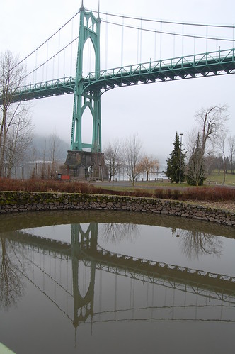 St. Johns Bridge Reflected