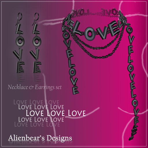 LoveLoveLove N&E set black