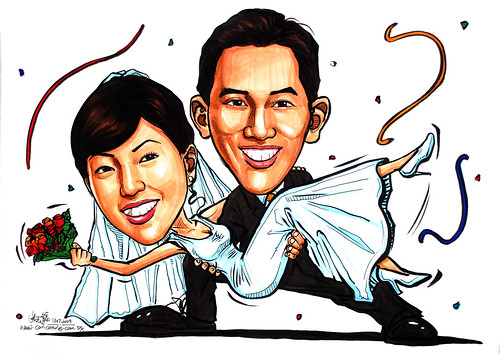 wedding couple caricatures 130709