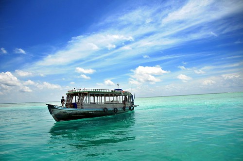  フリー画像| 船舶/ボート| 海の風景| モルディブ|        フリー素材| 