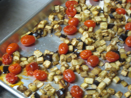 Roasted eggplant and tomatoes