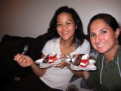 Diane and Tehani w/Cake
