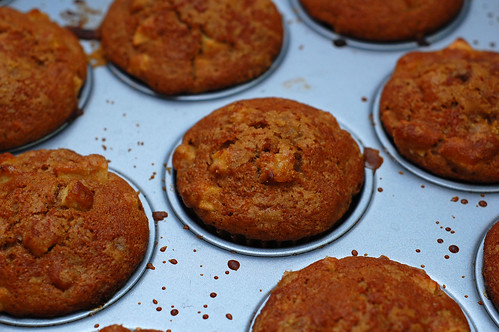 Whole Wheat Apple Muffins with a Punch