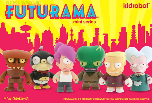 SEALED NEW Futurama Mini Blind Box Series by Kidrobot w/ Display Case 24 pcs 