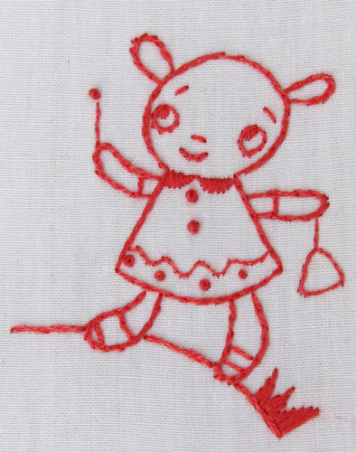 Loobylu embroidery closeup